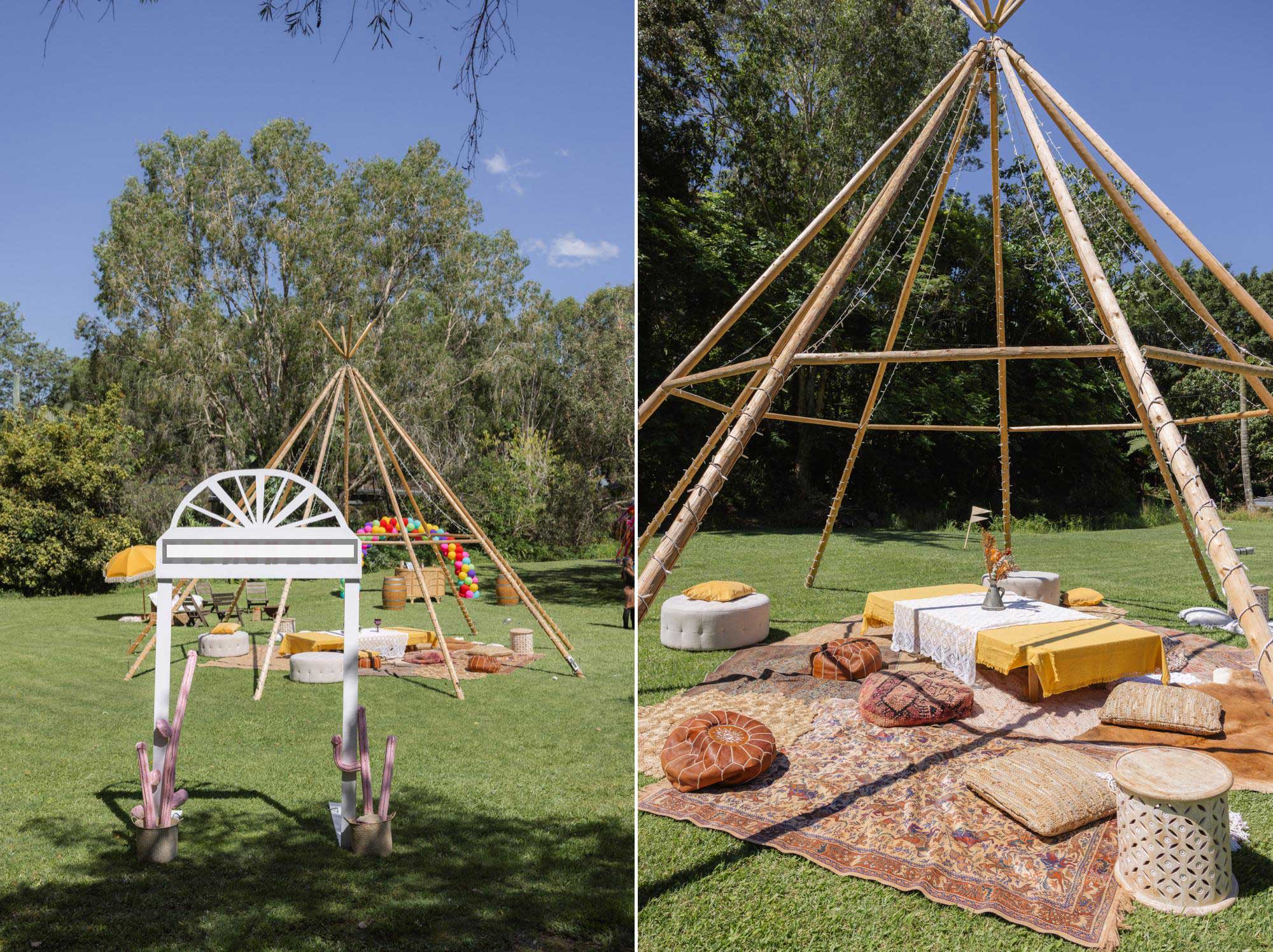 Hensfest Party under the tipis